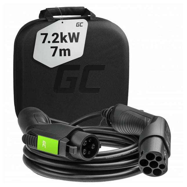 GREEN CELL - Car charging cable - Type1 - 7.2Kw - 7m - 1Phase image