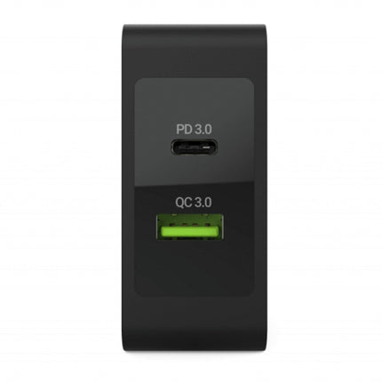 GREEN CELL - Charger - 30W - Power Delivery - Black - USB-C & USB-A image