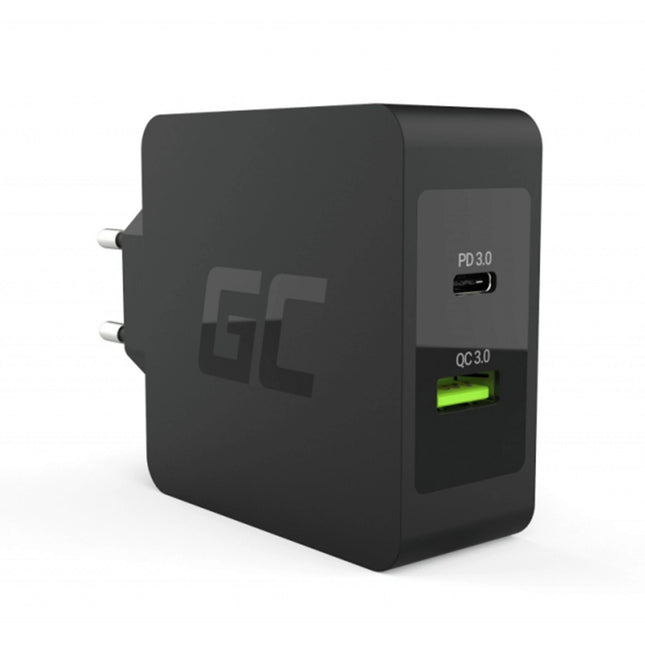 GREEN CELL - Charger - 30W - Power Delivery - Black - USB-C & USB-A image