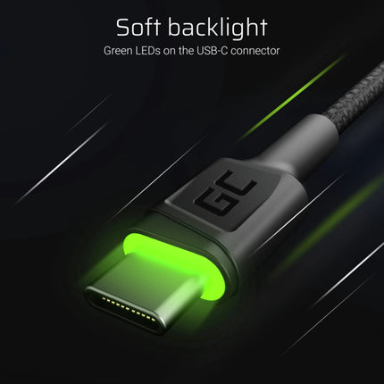 GREEN CELL - Charging and data cable - USB-A (Male) - USB-C (Male) - Set - 3 Pieces - 2 m image
