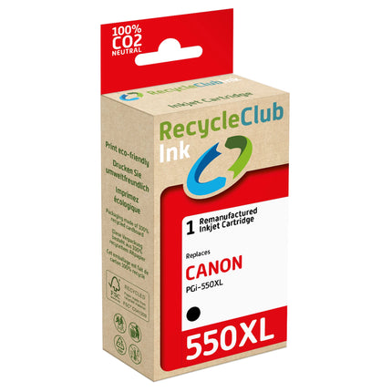 RECYCLECLUB XL Cartridge PGI-550PGBK XL - Black - Suitable for Canon image
