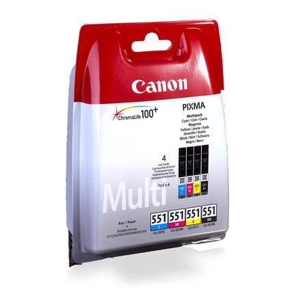 CANON Cartridge CLI-551 - Multipack - Black + Cyan + Magenta + Yellow image