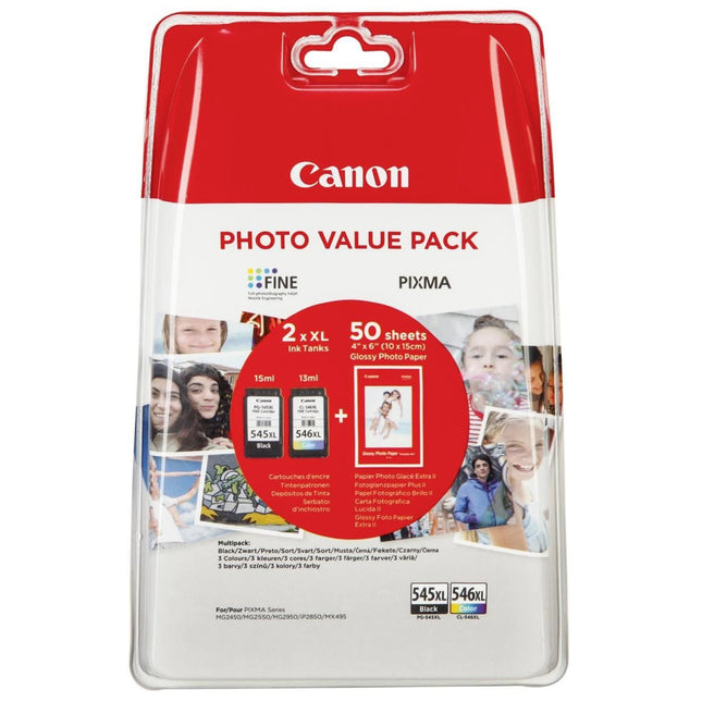CANON XL Cartridge PG-545 XL | CL-546 XL - Duo Pack - Black + Cyan + Magenta + Yellow image