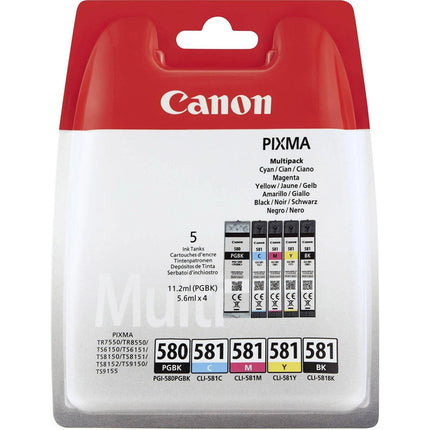 CANON Cartridge PGI-580 | CLI-581 - Multipack - Black + Cyan + Magenta + Yellow image