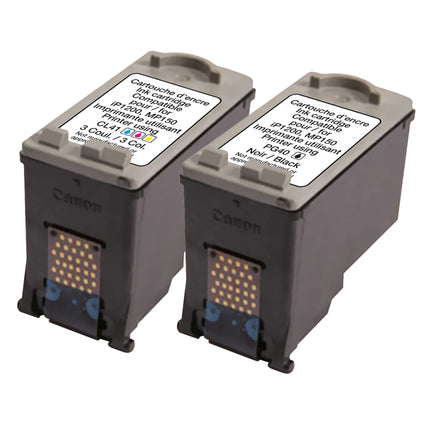RECYCLECLUB Cartridge PG-40 | CL-41 - Duo Pack - Black + Multicolor - Suitable for Canon image