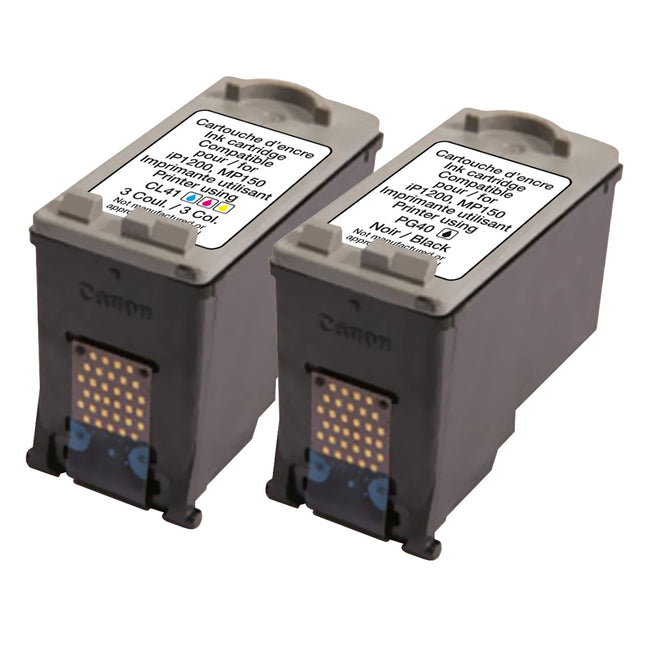 RECYCLECLUB Cartridge PG-40 | CL-41 - Duo Pack - Black + Multicolor - Suitable for Canon image