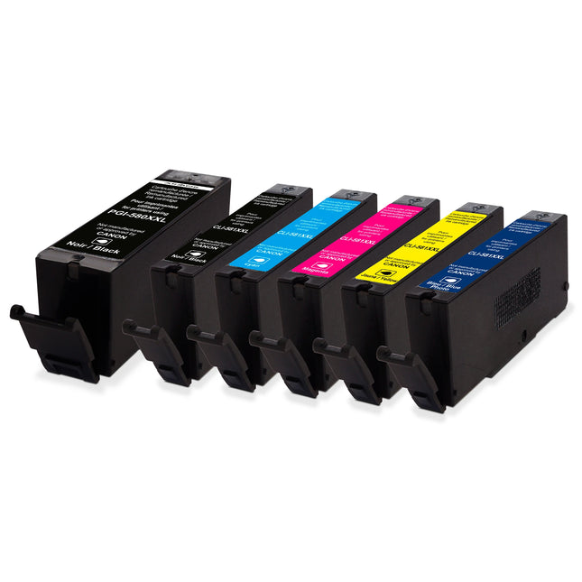 RECYCLECLUB XL Cartridge PGI-580 XL | CLI-581 XL - Multipack - Black + Cyan + Magenta + Yellow - Suitable for Canon image