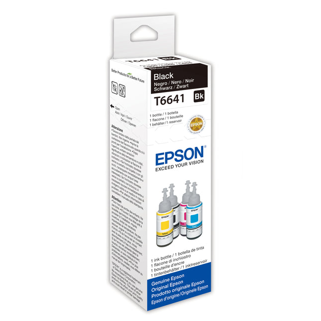 EPSON Ink Bottle T6641 Black - Black image