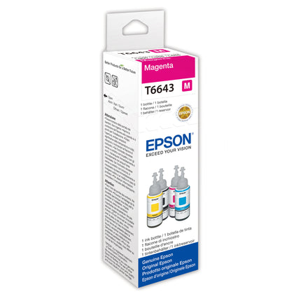 EPSON Ink Bottle T6643 Magenta - Magenta image