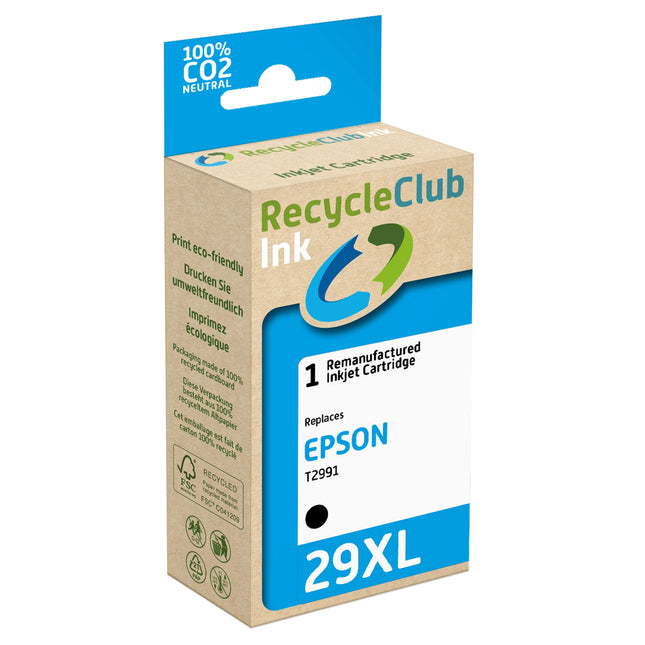 RECYCLECLUB XL Cartridge 29XL - Black - Suitable for Epson image