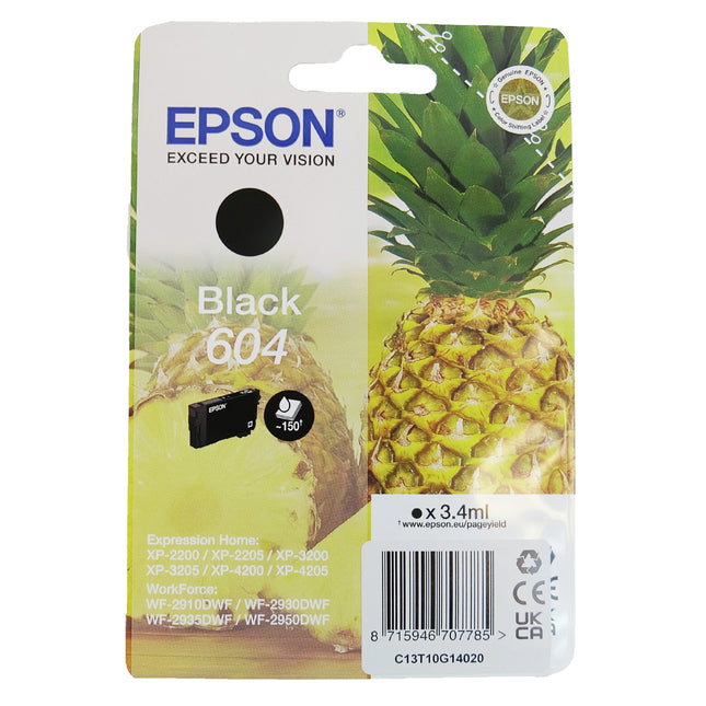 EPSON Cartridge 604 Black - Black image