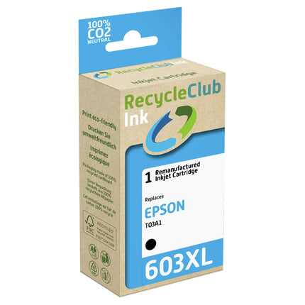 RECYCLECLUB XL Cartridge 603XL - Black - Suitable for Epson image