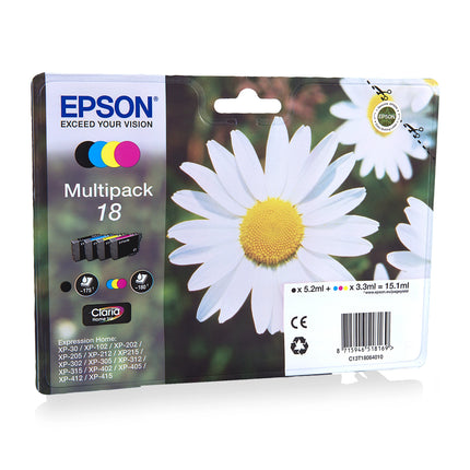 EPSON Cartridge 18 - Multipack - Black + Cyan + Magenta + Yellow image