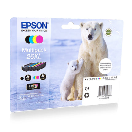 EPSON XL Cartridge 26XL - Multipack - Black + Cyan + Magenta + Yellow image