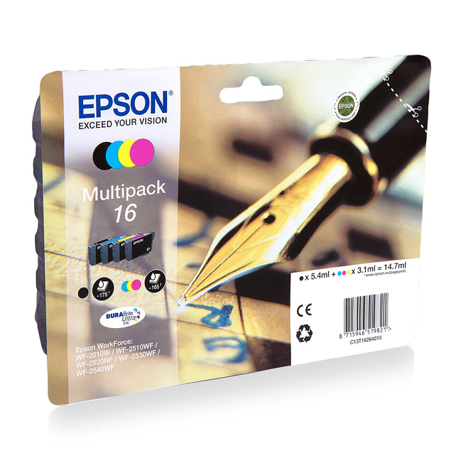 EPSON Cartridge 16 - Multipack - Black + Cyan + Magenta + Yellow image