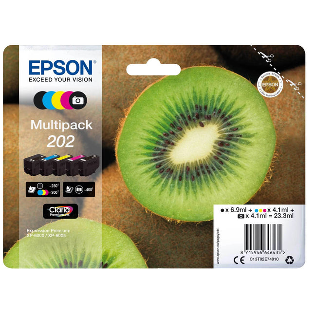 EPSON Cartridge 202 - Multipack - Black + Cyan + Magenta + Yellow image