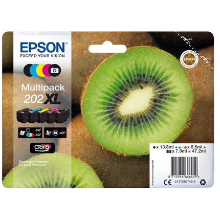 EPSON XL Cartridge 202XL - Multipack - Photo Black + Cyan + Magenta + Yellow image