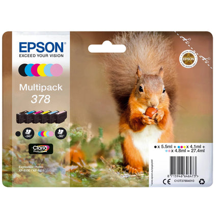 EPSON Cartridge 378 - Multipack - Black + Cyan + Magenta + Yellow +  Light Cyan + Light Magenta image