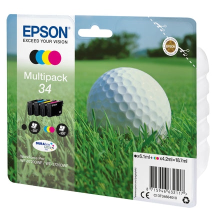 EPSON Cartridge 34 - Multipack - Black + Cyan + Magenta + Yellow image
