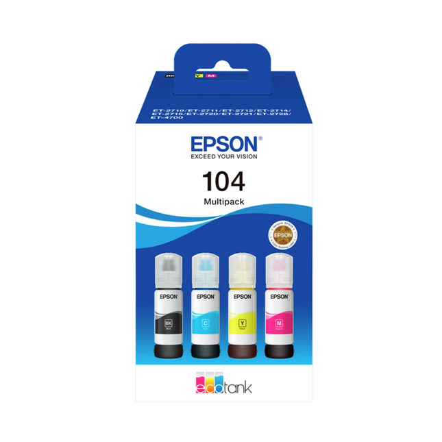 EPSON ECOTANK 104 - Multipack - Black + Cyan + Magenta + Yellow image