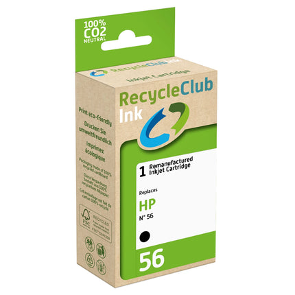 RECYCLECLUB XL Cartridge 56 - Black - Suitable for HP image