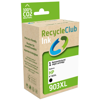 RECYCLECLUB XL Cartridge 903XL - Black - Suitable for HP image