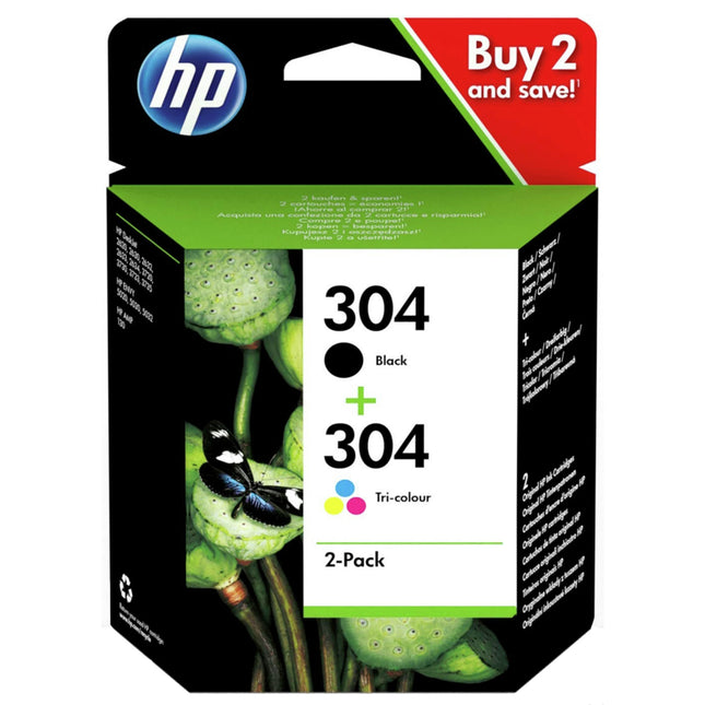 HP Cartridge 304 - Duo Pack - Black + Multicolor image
