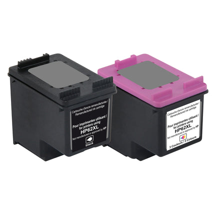 RECYCLECLUB XL Cartridge 62XL - Duo Pack - Black + Multicolor - Suitable for HP image