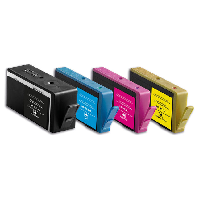 RECYCLECLUB XL Cartridge 903XL - Multipack - Black + Cyan + Magenta + Yellow - Suitable for HP image