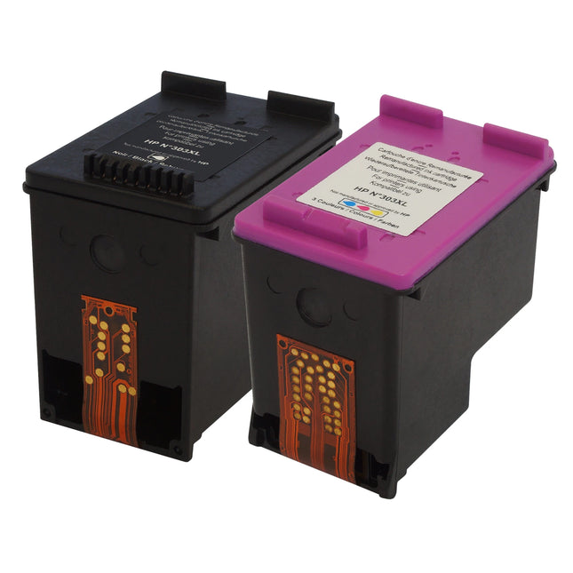 RECYCLECLUB XL Cartridge 303XL - Duo Pack - Black + Multicolor - Suitable for HP image