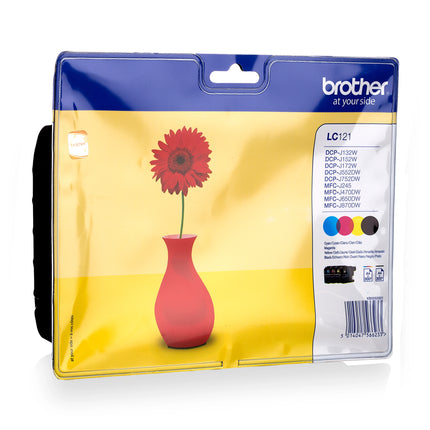 BROTHER Cartridge LC121 - Multipack - Black + Cyan + Magenta + Yellow image