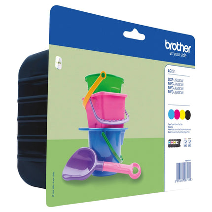 BROTHER Cartridge LC221 - Multipack - Black + Cyan + Magenta + Yellow image