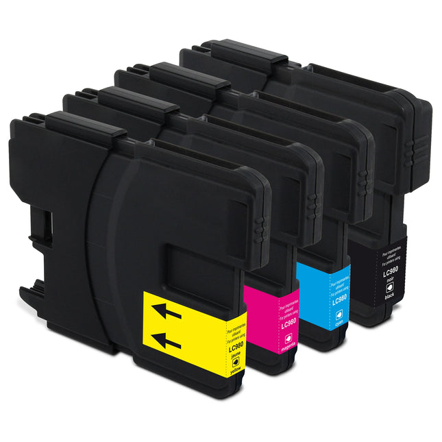 RECYCLECLUB Cartridge LC980 - Multipack - Black + Cyan + Magenta + Yellow - Suitable for Brother image