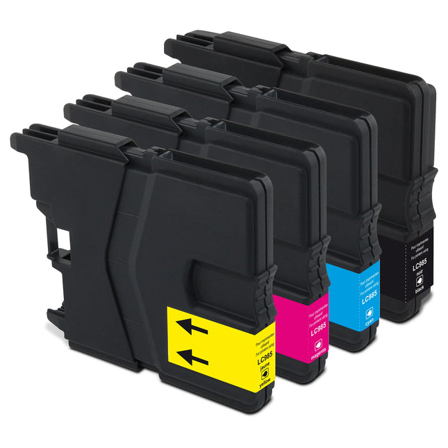 RECYCLECLUB Cartridge LC985 - Multipack - Black + Cyan + Magenta + Yellow - Suitable for Brother image