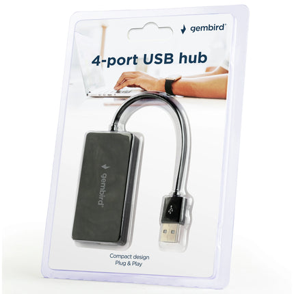 GEMBIRD - Docking station - USB-A (Male) - 4 x USB-A (Female) 0.15 m  USB 2.0 image