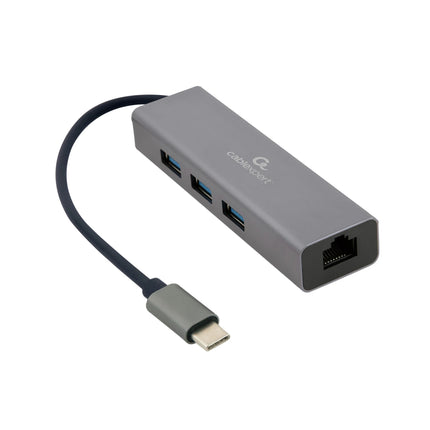 CABLEXPERT - Docking station - USB-C (Male) - 3 x USB-A (Female) + CAT6 (Female) 0.15 m  USB 3.1 - 1000 mbs image