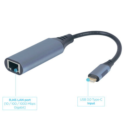 CABLEXPERT - Adapter cable - USB-C (Male) - RJ45 (Female) - 0.15 m image