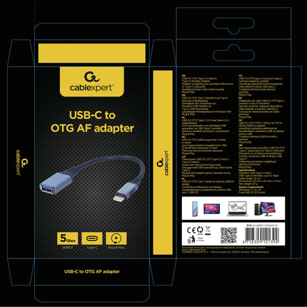 CABLEXPERT - Adapter cable - USB-C (Male) - USB-A (Female) - 0.15 m image