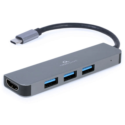 CABLEXPERT - Dockingstation - USB-C (Male) - 3 x USB-A (Female) + HDMI (Female) - 0.15 m image