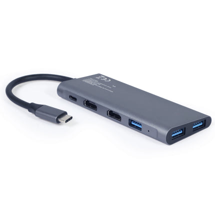 CABLEXPERT - Dockingstation - USB-C (Male) - 3 x USB-A (Female) + 2 x HDMI (Female) + 1 x USB-C (Female) - 0.15 m image