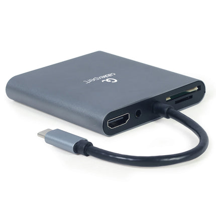 CABLEXPERT - Dockingstation - USB-C (Male) - USB-A (Female) + HDMI (Female) + USB-C (Female) PD + VGA + Micro-SD + SD + 3.5 mm Jack - 0.15 m image
