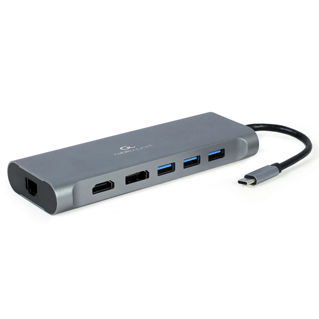 CABLEXPERT - Dockingstation - USB-C (Male) - 4 x USB-A (Female) + HDMI (Female) + USB-C (Female) PD + VGA + Micro-SD + SD + 3.5 mm Jack + RJ45 - 0.15 m image