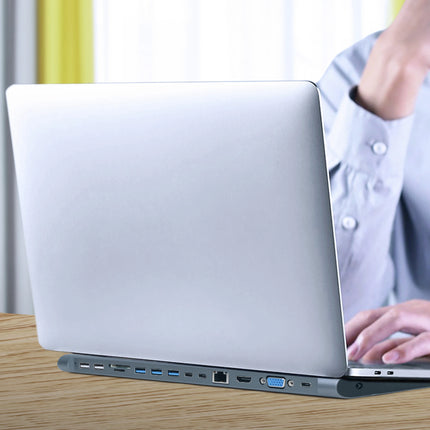 CABLEXPERT - Dockingstation - USB-C (Male) - 5 x USB-A (Female) + HDMI (Female) + 2 x USB-C (Female) PD + VGA + Micro-SD + SD + RJ45 - 0.15 m image