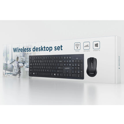 GEMBIRD - Mouse and Keyboard - KBSWCH01 - Wireless - USB-A image