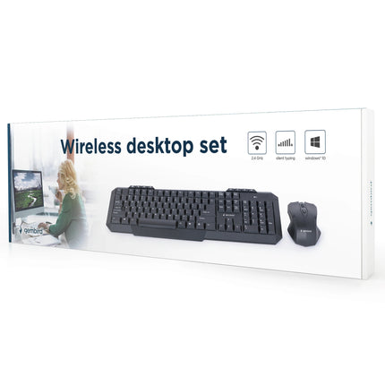 GEMBIRD - Mouse and Keyboard - KBSWM02 - Wireless - USB-A image