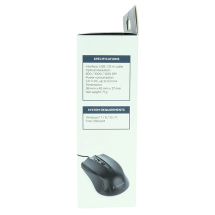 GEMBIRD - Mouse - MUS4B01 - Wired - USB-A image