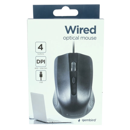 GEMBIRD - Mouse - MUS4B01 - Wired - USB-A image