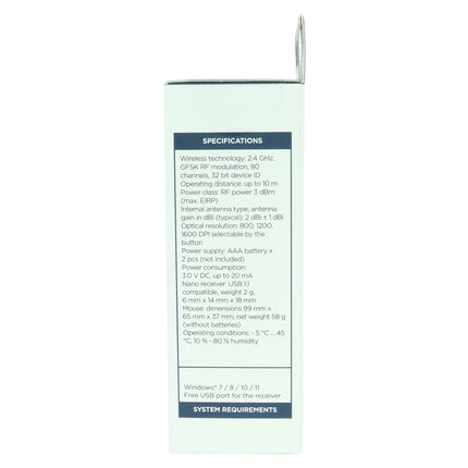 GEMBIRD - Mouse - MUSW4B02BS - Wireless - USB-A image