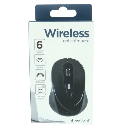 GEMBIRD - Mouse - MUSW6B01 - Wireless - USB-A image