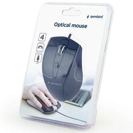 GEMBIRD - Mouse - MUS4B02 - Wired - USB-A image